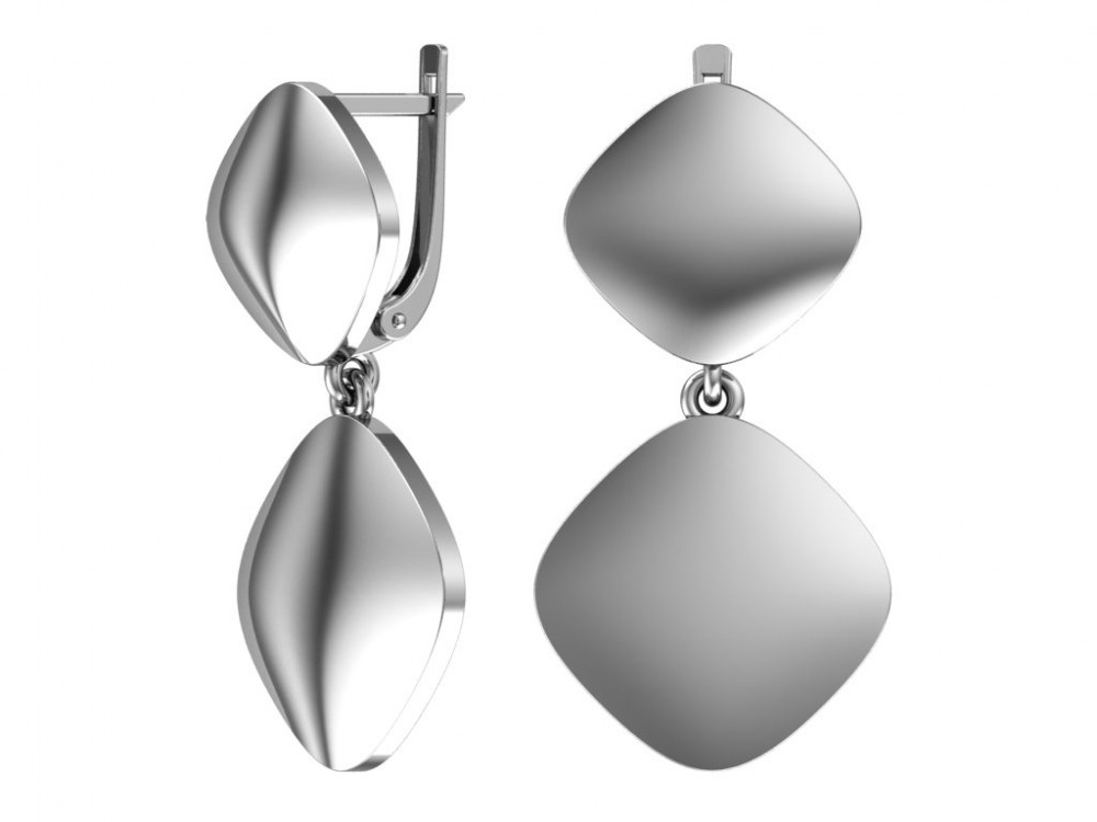 Серьги из серебра TEOSA 2101140-00245 покрыто родием,с английским замком