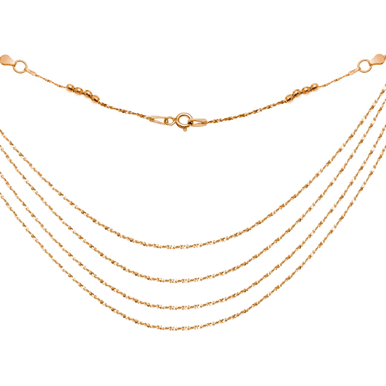 Серебряная цепь TEOSA SET7003-60 позолота