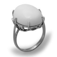 Кольцо из серебра с хризопразом и амазонитом Елана 211149 покрыто родием