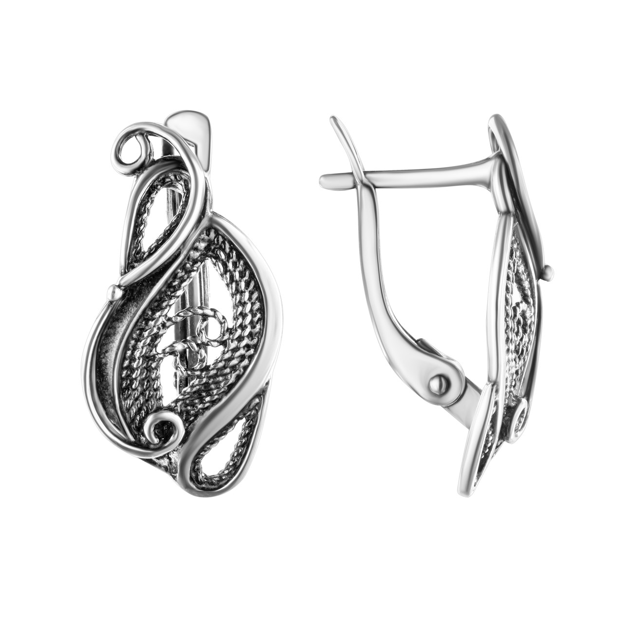 Серебряные серьги Красная Пресня 3309532 ,с английским замком