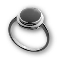 Серебряное кольцо с малахитом Елана 210313 покрыто  родием
