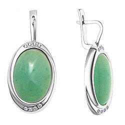 Серьги с сердоликом из серебра в Казахстане