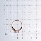 Серебряное кольцо с фианитом Красная Пресня 23810425 позолота, фото 5
