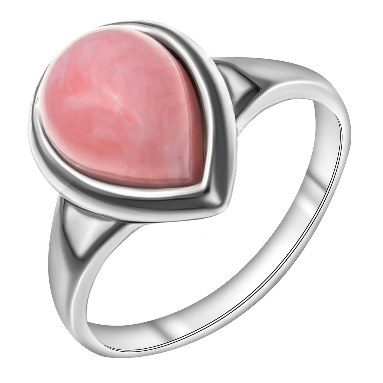 Кольцо из серебра с ониксом синт. и кварцем розовым синт.  920P11030aa покрыто  родием