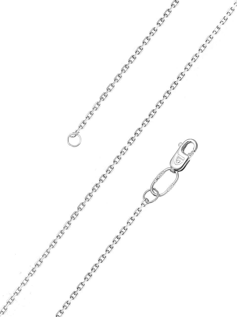 Серебряный браслет Бронницкий ювелир 81035141418 покрыто  родием, якорная