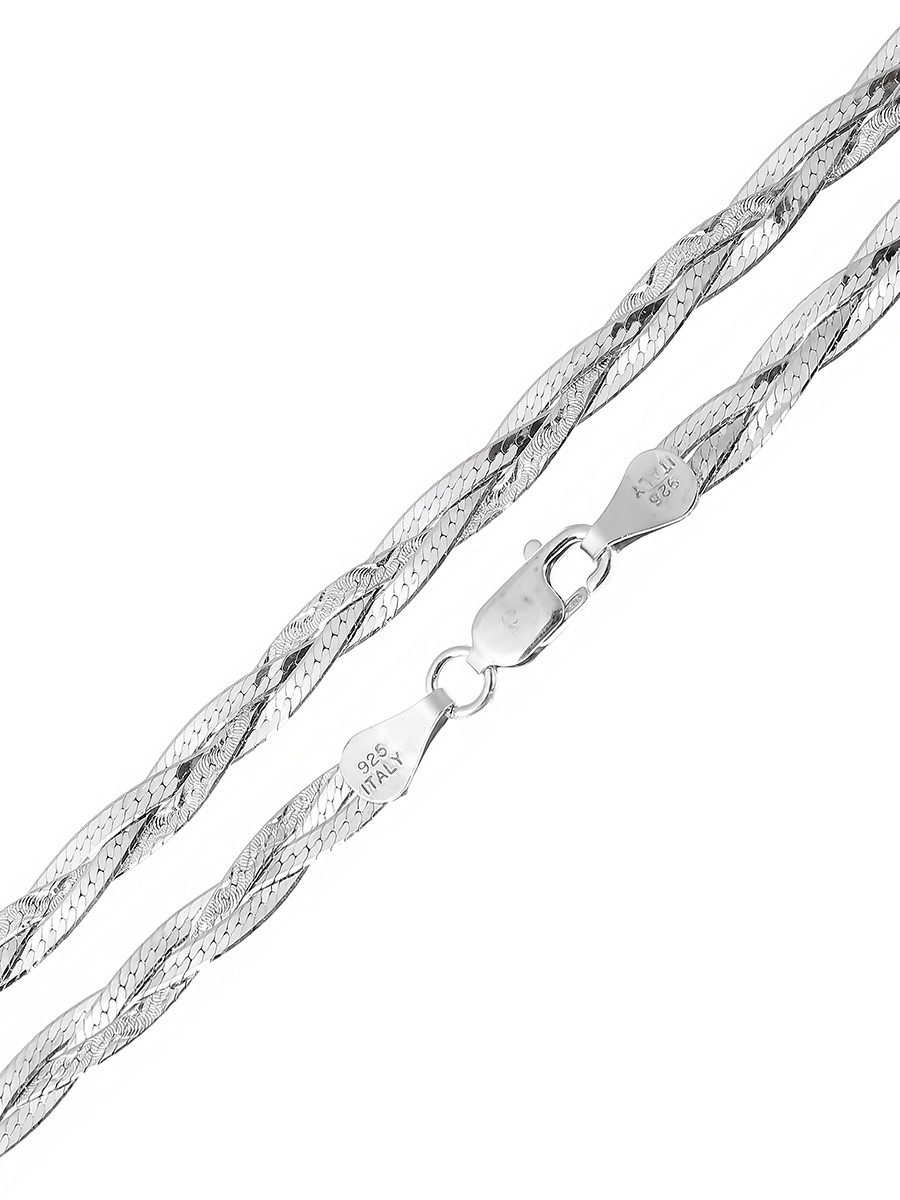 Цепь из серебра Teosa D35302-45 покрыто родием, коса
