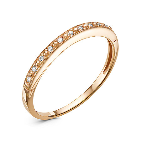 Серебряное кольцо с фианитом TEOSA 20130-2254-CZ позолота