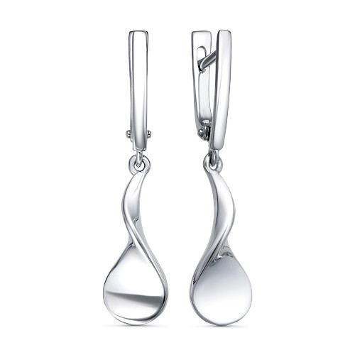 Серебряные серьги TEOSA 2000-3098 покрыто родием,с английским замком