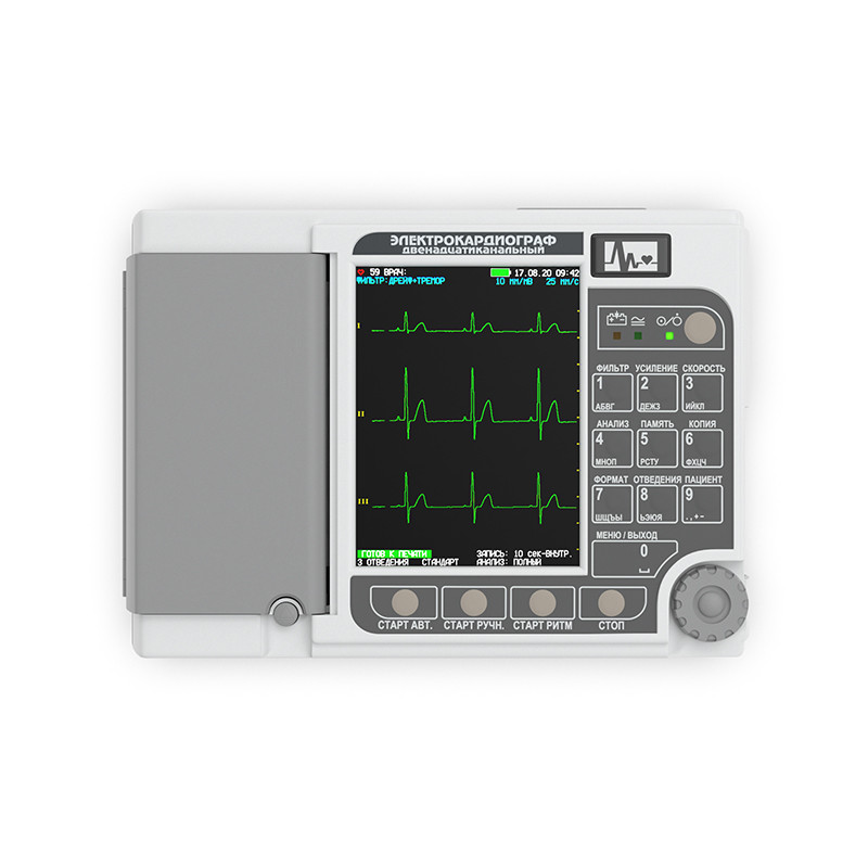 Электрокардиограф 3-6-12 канальный с регистрацией ЭКГ в ручном и авто режимах ЭК12Т-01-«Р-Д» с интерпретацией