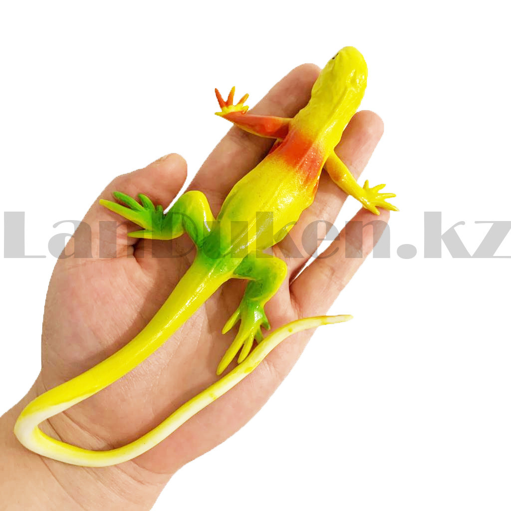 Резиновая ящерица игрушка антистресс желтая - фото 2 - id-p100538208