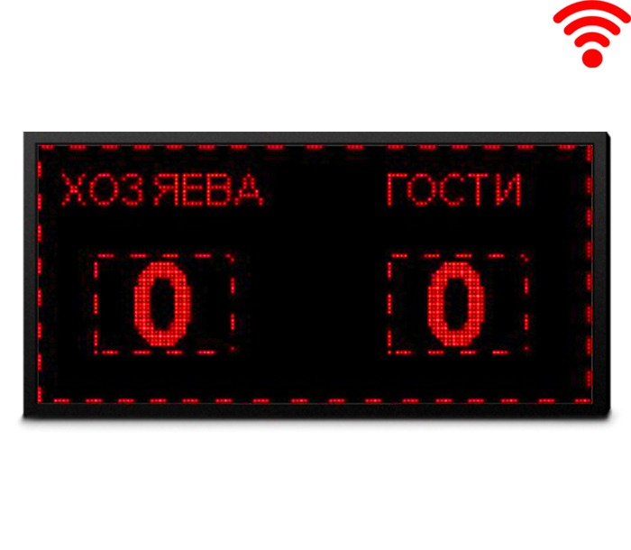 Табло электронное 128 х96см (внеш 133х101 ) красн с ПО WiFi - фото 1 - id-p92375292