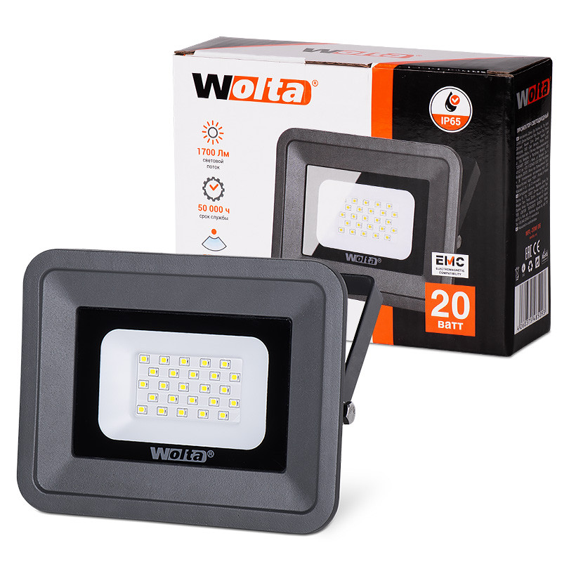Светодиодный прожектор 20 Вт LED WFL-20W/06 5500К IP 65