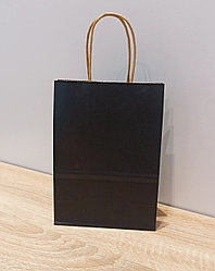 Пакет чёрный бумажный-15*21 см ( ул. Абая 141 )