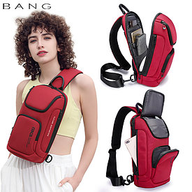 Кросс-боди сумка слинг мини-рюкзак Bange BG-7565 (красная)