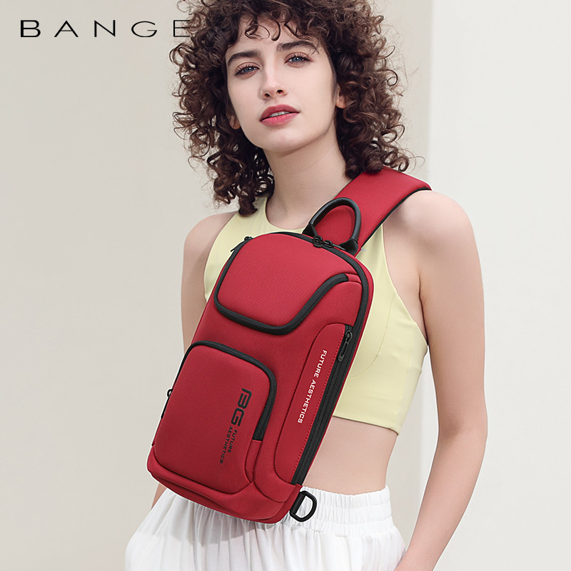 Кросс-боди сумка слинг мини-рюкзак Bange BG-7565 (красная) - фото 8 - id-p100540490