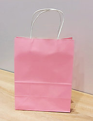 Пакет розовый бумажный-27*21 см ( ул. Абая 141 )