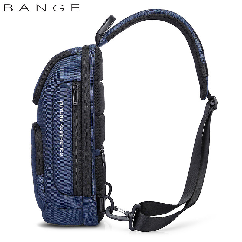 Кросс-боди сумка слинг мини-рюкзак Bange BG-7565 (синяя) - фото 5 - id-p100540505
