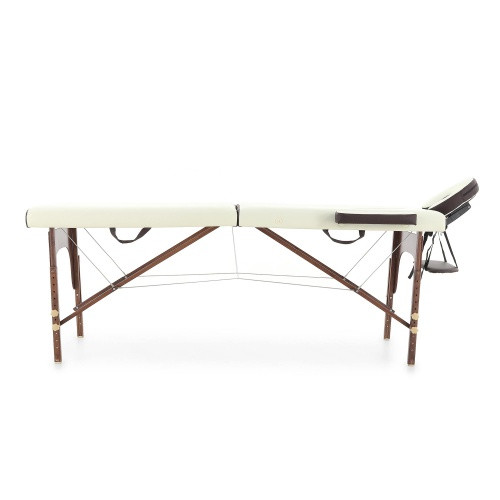 JF-AY01 2-х секционный М/К Массажный стол складной деревянный (кремовый) - фото 2 - id-p100548369