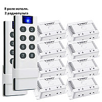 Радиореле 8-канальное до 100 м, 2 радиопульта (111)