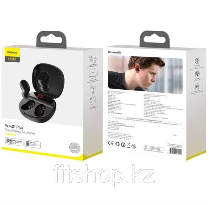 Беспроводные наушники Baseus Encok True Wireless Earphones WM01 (NGWM01-01) Чёрные
