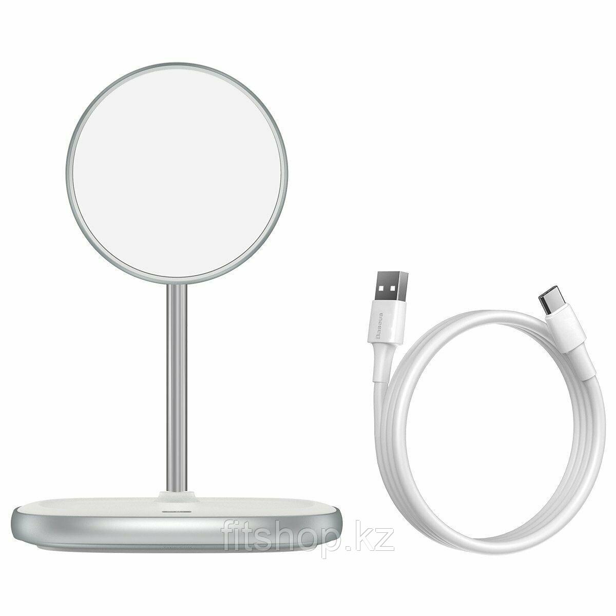 Зарядное устройство Baseus Swan 2-in-1 Wireless Magnetic Charging Bracket 20W (для iPhone серии 12-13) - фото 3 - id-p100548650