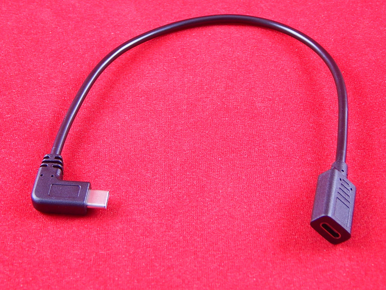 Угловой переходник USB Type C 'папа' - USB Type C 'мама', 90 градусов, 30 см