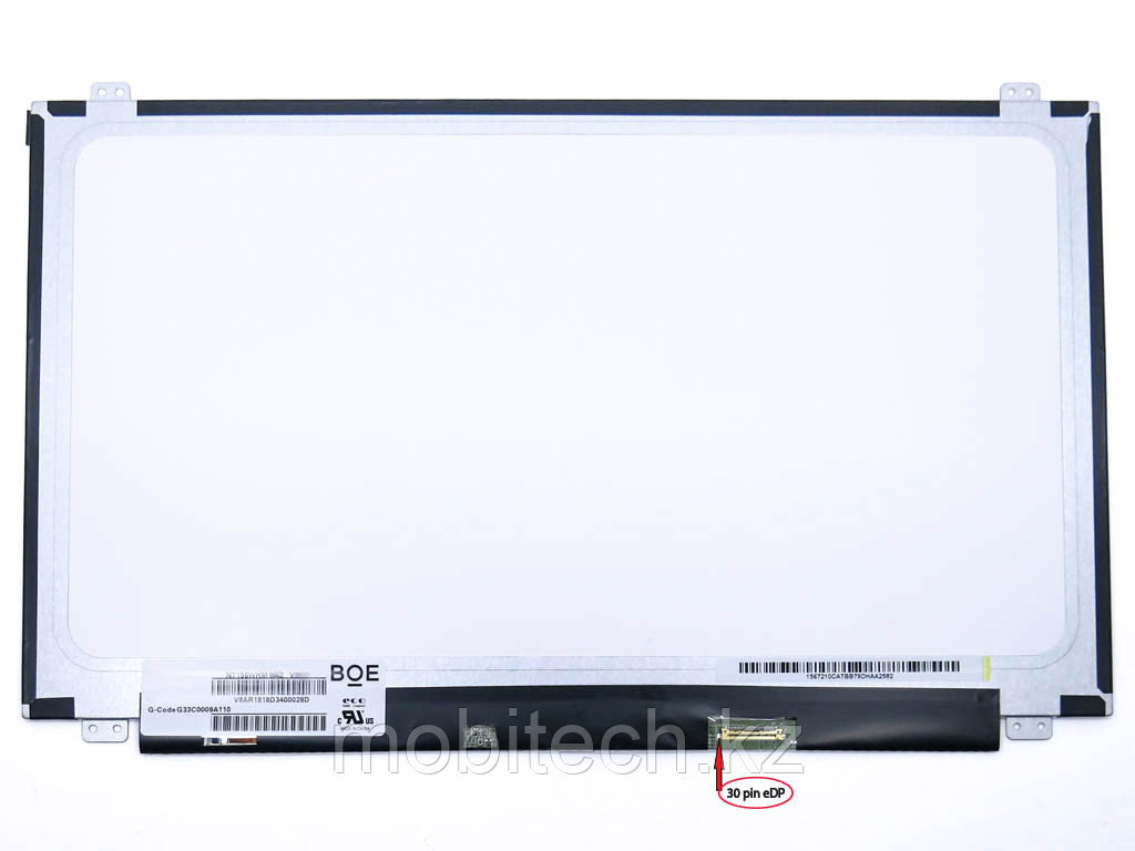 ЖК экран для ноутбука 15.6 15.6 Slim 30 pin HD 1366x768 крепления сверху/снизу, 359 × 224 × 3.2 mm - фото 1 - id-p80757524