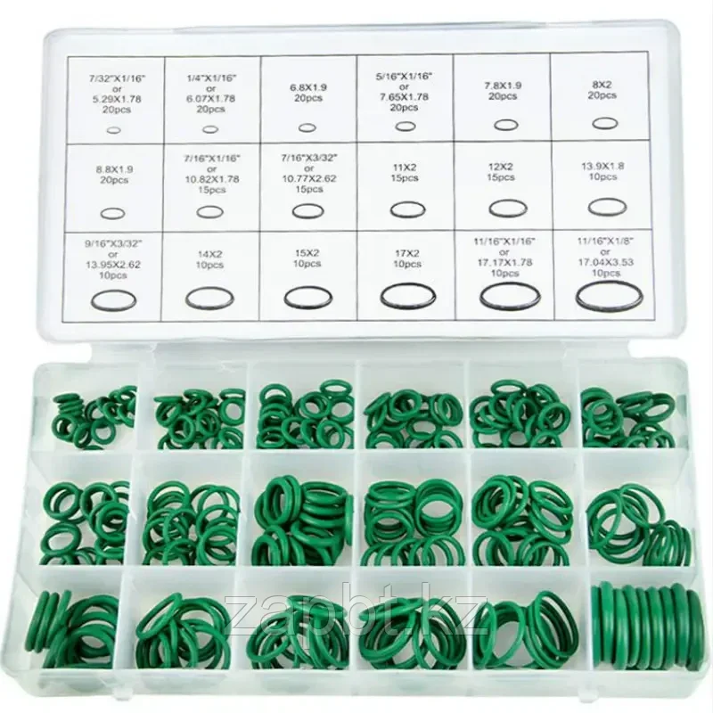 Набор резиновых уплотнительных колец для кондиционера, W-8085 270шт (зеленые) - фото 1 - id-p75647360