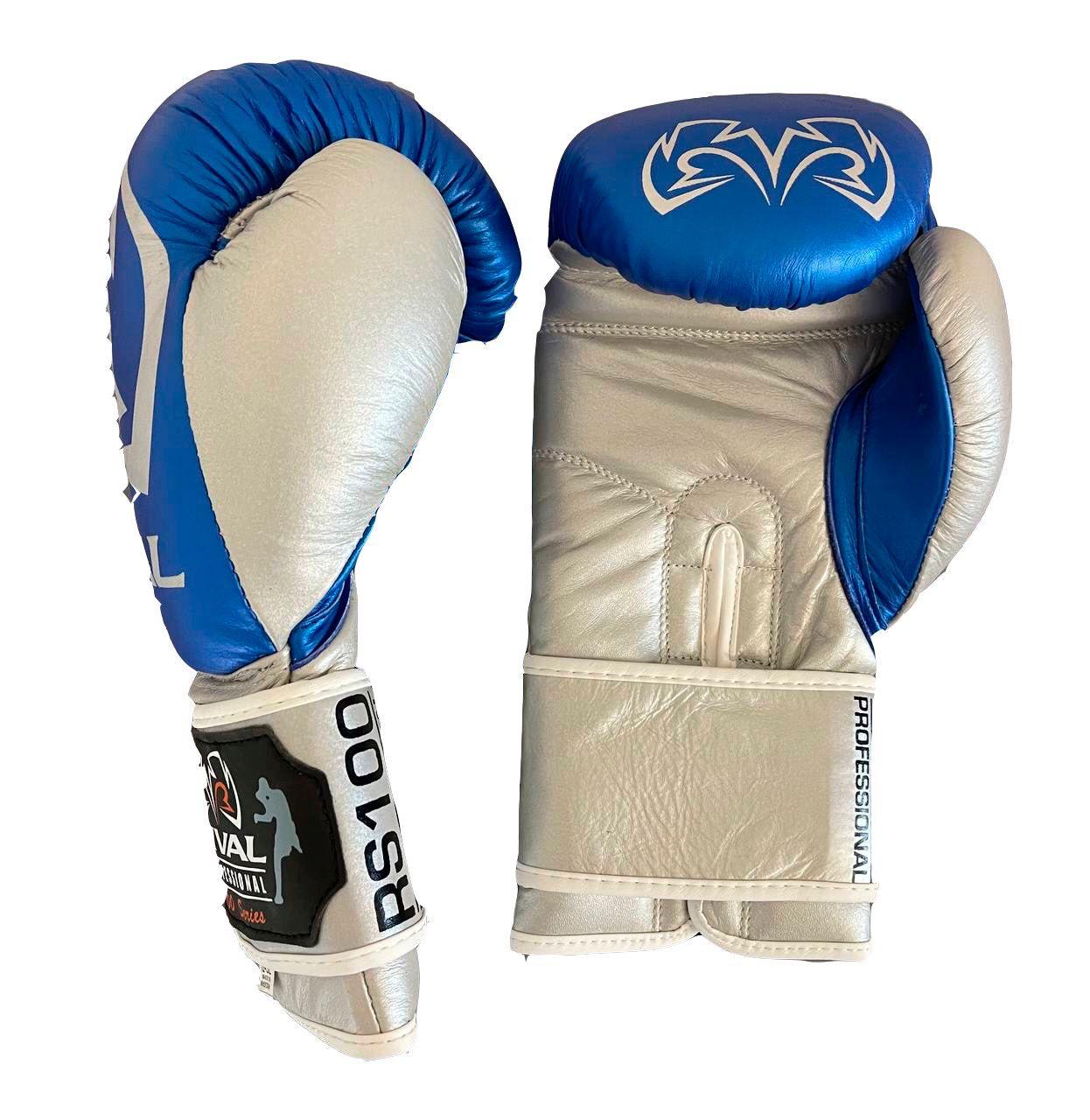 Боксерские перчатки на липучке Rival RS100 Professional Sparring Glove, синие - фото 2 - id-p100569959