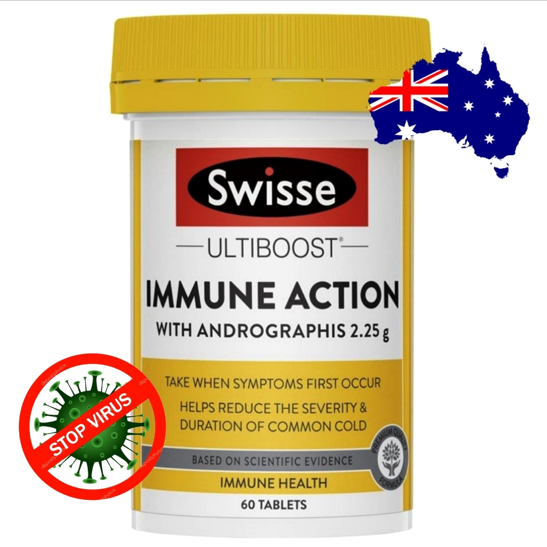 Swisse Ultiboost Immune Action With  Andrographis для иммунитета, 60 капсул. Австралия