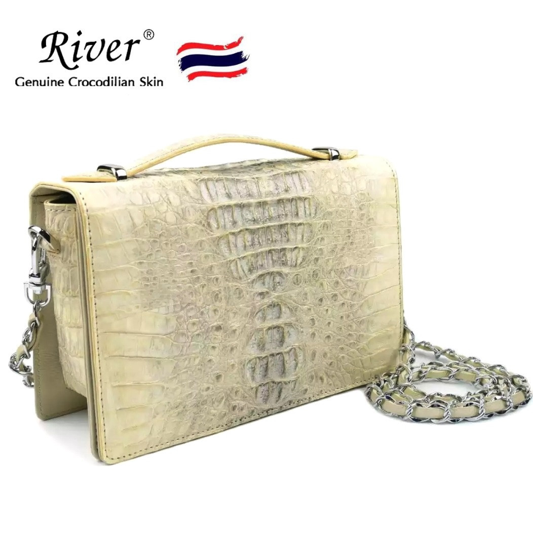 Сумка женская из натуральной Крокодиловой кожи River Genuine Crocodilian Skin Model CA086CH, Таиланд