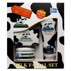 Подарочный косметический набор из трех средств для лица с молоком Yoko, 175 гр., Таиланд