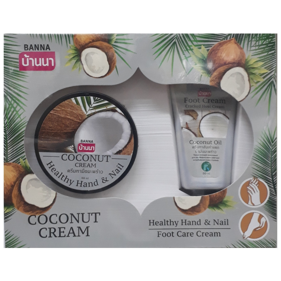 Набор подарочный Coconut Cream, Foot care cream + Healthy Hand & Nail, Таиланд