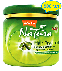 Маска для волос Lolane Natura с маслом Жожоба и Протеинами Шелка, 500 мл. Таиланд