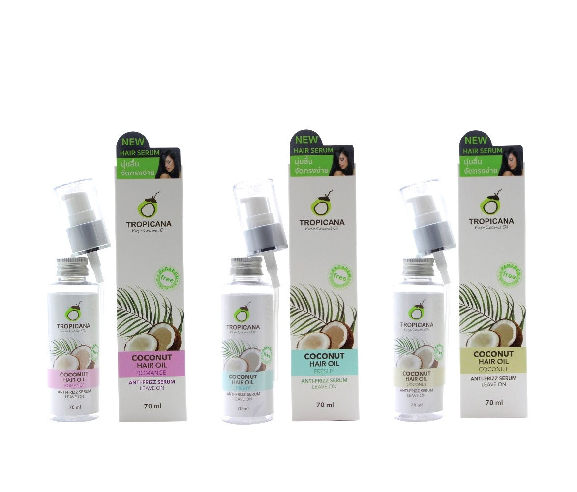 Сыворотка для волос Tropicana Coconut Hair Oil Anti-Frizz Serum, 70 мл. в ассортименте, Таиланд