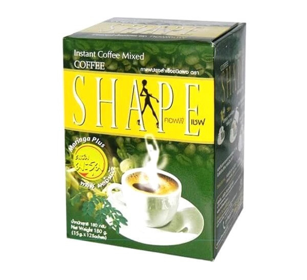 Кофе для похудения с Морингой и Пиколинатом Хрома Shape Instant Coffee Mixed, 12 шт. x 15 гр. Таиланд