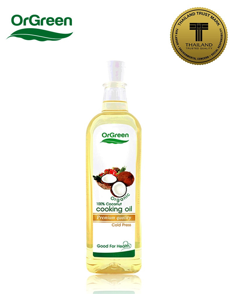 Кокосовое масло 100% для приготовления пищи OrGreen Organic Coconut Cooking Oil Gold Press, 500 мл. Таиланд