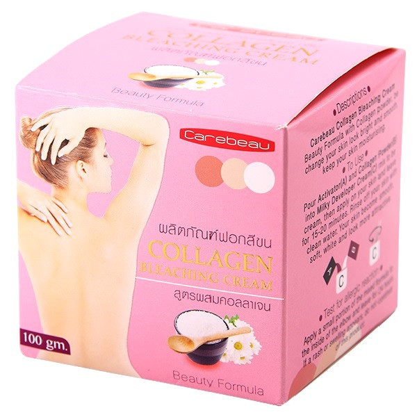 Крем для тела разглаживающий с Коллагеном Carebeau Collagen Bleaching Cream, 100 мл., Таиланд