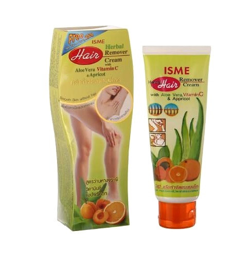 Депиляционный крем с алоэ вера и абрикосом Isme Herbal Remover Cream With Aloe Vera, Apricot, 120 мл., Таиланд