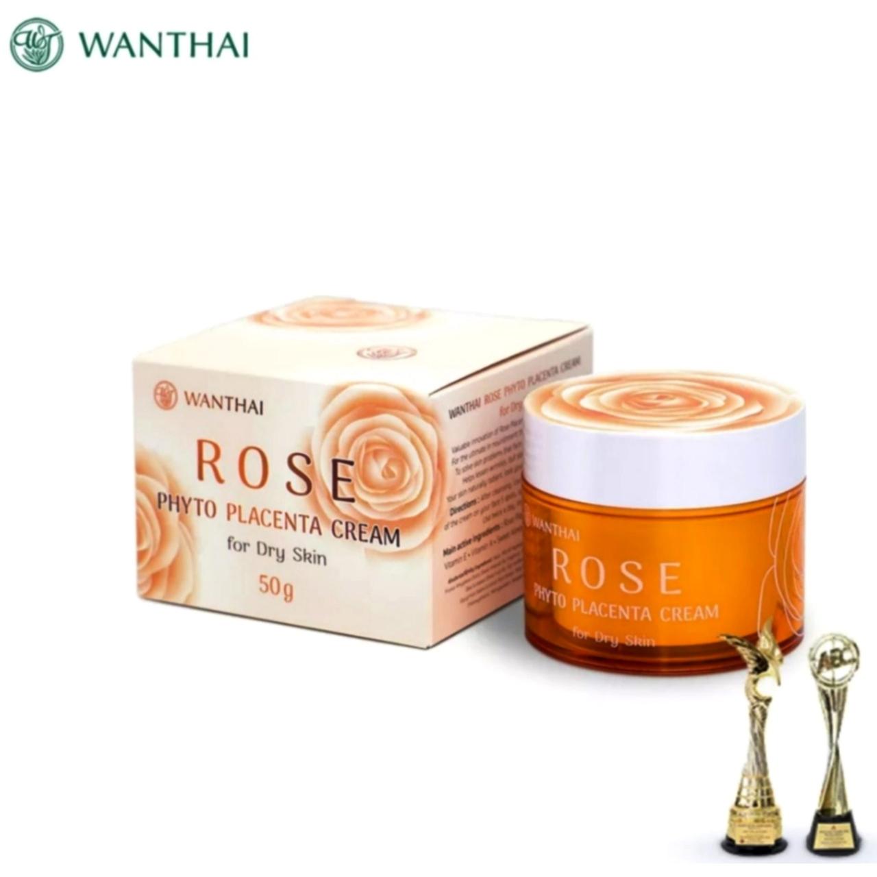 Крем с экстрактом фитоплаценты Wanthai Rose Phyto Placenta Cream For Dry Skin, 15 мл. Таиланд
