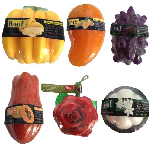 Мыло тайское фигурное фруктовое в ассортименте Fruit Soap, 120 гр., Таиланд Манго