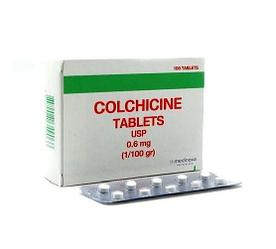 Колхицин капсулы от подагры и отложения солей  Colchicine Tablets USP 0,6 mg., 100 табл. Таиланд