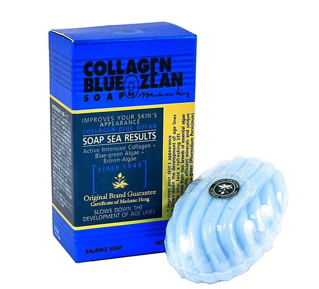 Мыло с Коллагеном из экстракта Морских Водорослей Madame Heng Collagen Blue Ozean Soap, 80 гр., Таиланд