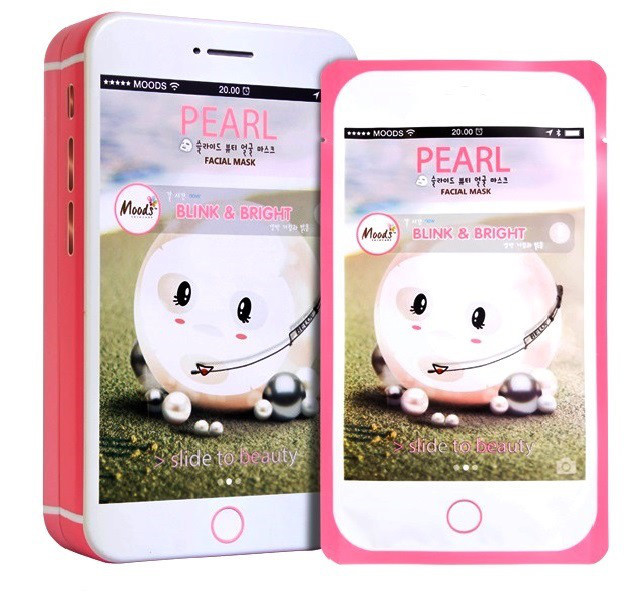 Маска тканевая для лица с экстрактом Жемчуга Pearl Fasial Mask Moods, 10 шт., Таиланд