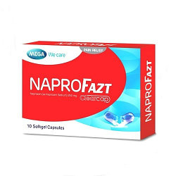 Капсулы для снятия боли и воспаления при подагре, артритах, лихорадке Mega We Care NaproFazt, Таиланд