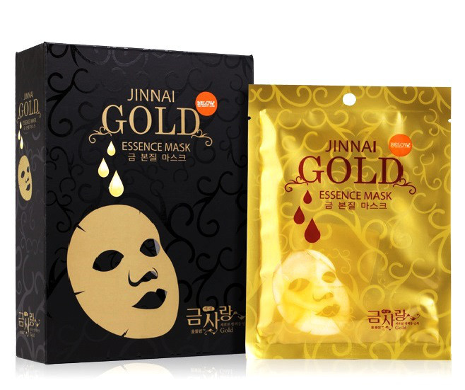 Омолаживающая тканевая маска для лица с Золотом Belov Jinnai Gold Essence Mask, Таиланд