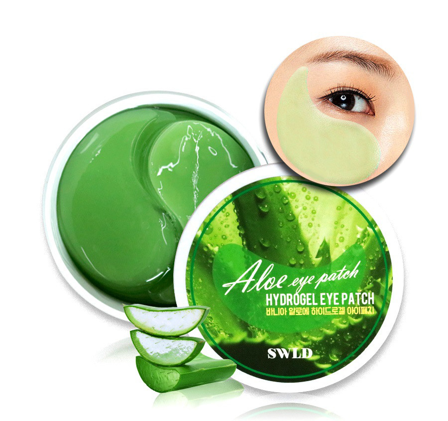 Гидрогелевые патчи для глаз с экстрактом Алоэ Вера SWLD Aloe Vera Hydrogel Eye Patch, 60 шт. Таиланд