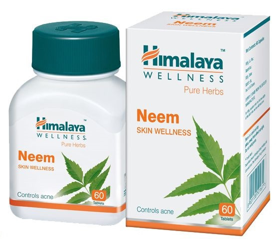 Капсулы "Ним" для очистки от паразитов Himalaya Neem Skin Wellness, 60 капсул, Индия