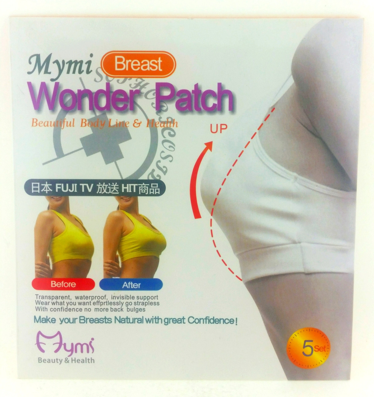 Пластырь для подтяжки и коррекции формы груди,5 пластырей,Таиланд / Mymi Wonder Patch Breast